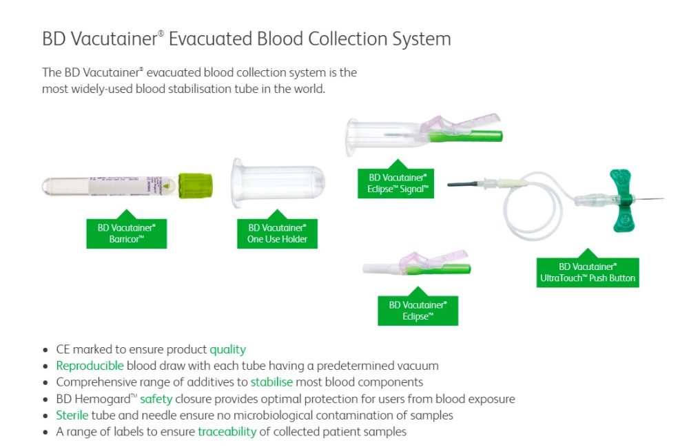 BD Vacutainer 23g Blood Collection Set With Butterfly Needle