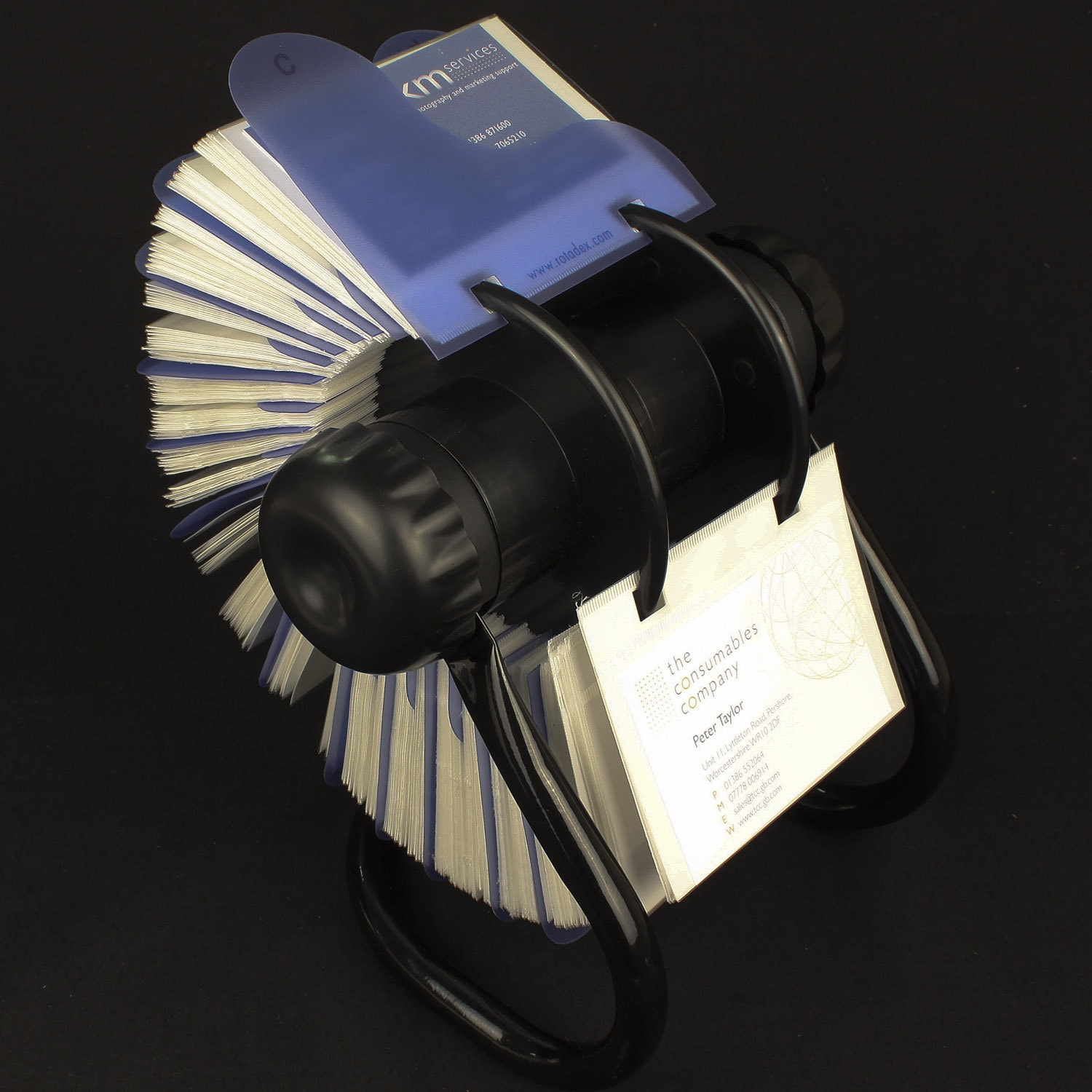 Rotary Card Filing System 300 Double Sided Business Card Sleeves