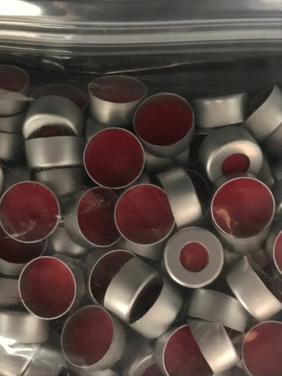 Laboratory Caps 5210-11 Snap Top Caps With PTFE Septum - 11mm Clear Lab ...